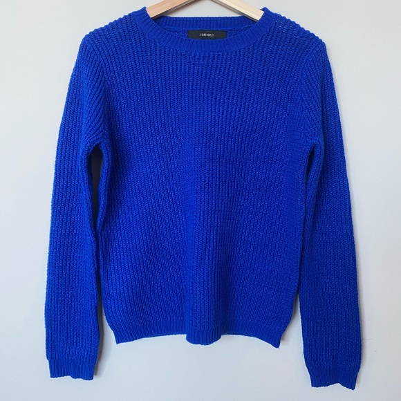 Forever 21 Blue Sweater - Picture 1 of 2